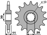 PBR gear wheel 579 16 18NC (JTF579.16)
